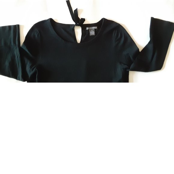 Women's Chelsea &Theodore long tunic with back slit/ bow closure,3/4 sleeves, M - Picture 10 of 11